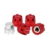 INJORA M2.5 Wheel Lock Nuts with Aluminum Cap for 1/18 TRX4M (Red)