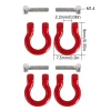 INJORA D Rings Tow Hooks with M1.4 Screws for FCX18 LC80 TRX4M Defender