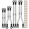 INJORA Stainless Steel High Clearance Links Set for 1/18 TRX4M High Trail K10 F150