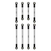 INJORA Stainless Steel Straight Chassis Links for 1/18 RC Crawler TRX4M Defender Bronco (4M-64)