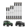 INJORA Stainless Steel Straight Chassis Links for 1/18 RC Crawler TRX4M Defender Bronco (4M-64)