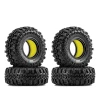 INJORA 1.0" 57*22mm Rock Terrain Tires & Silicone Rubber Inserts Combo (4)