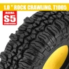 INJORA 1.0" 57*22mm Rock Terrain Tires & Silicone Rubber Inserts Combo (4)