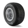 Losi Hoosier Tires, Medium, Mounted, Satin Aluminum, Left/Right (2): 22S DLM