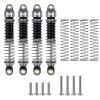 INJORA 59mm Silver Long Threaded Oil Shocks for 1/18 TRX4M Upgrade (4M-42) Grey