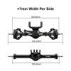 INJORA +7mm Black Planet Axles with Double Joint Shafts Scale Hydro Steering for 1/18 TRX4M