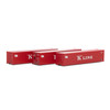 Athearn N 40' Corrugated Low-Cube Container, K Line #1 (3pcs)