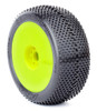 AKA Gridiron II 1/8 Buggy Tires (2) (Pre-Mounted) (Yellow) (Super Soft) (AKA14013VRY)