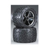 TRAXXAS Pre-Mounted Talon Tires w/Gemini Wheels (Black Chrome) (2) (TRA7174A)