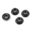 Team Losi Racing 4mm Low Profile Aluminum Serrated Locknut Set (4) (Black)