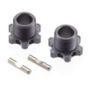 Tekno RC Aluminum Lightened Wheel Hub Set w/Pins (Gun Metal) (2)