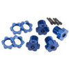 Traxxas 17mm Splined Wheel Hub Set (Blue) (4) (TRA5353X)