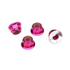 Traxxas 4mm Aluminum Flanged Serrated Nuts (Pink) (4)