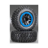Traxxas BFGoodrich KM2 Tire w/Split-Spoke Rear Wheel (2) (Black/Blue) (Standard) (TRA5883A)