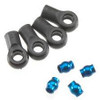 This is an optional Team Associated Factory Team Hard Anodized Pivot Ball Set, and is intended for use with the Associated SC10 4x4. This package includes four aluminum pivot balls and four rod ends.