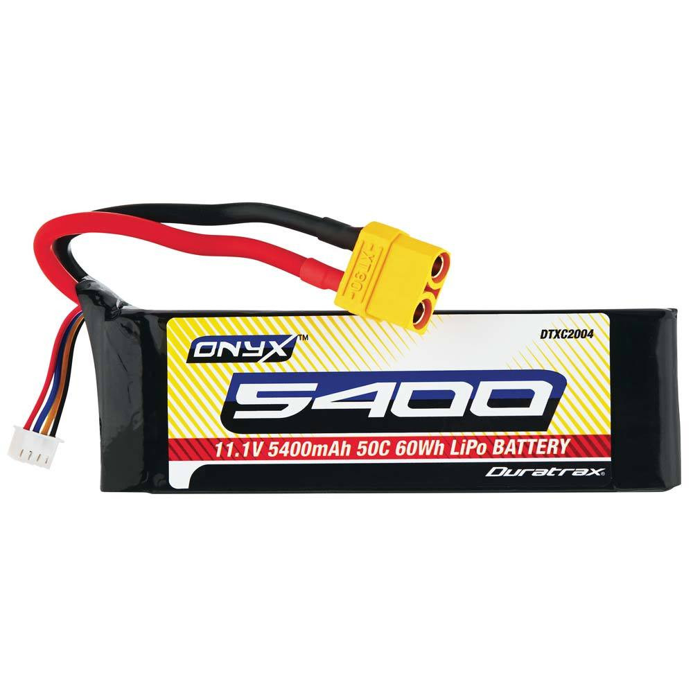 Duratrax Onyx 3S 11.1V 5400mAh 50C Soft Case LiPo - XT90 - BeachRC.com