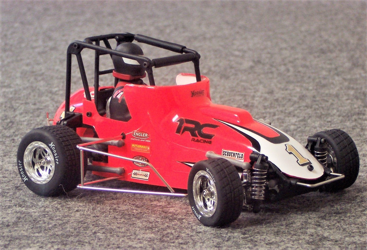 1RC 1/18 Vintage Midget, Airbox Hood (DIY Kit) (Clear Body