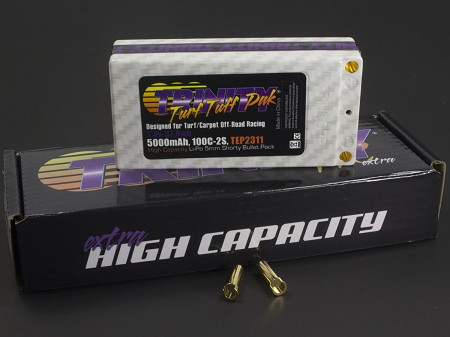 Team Trinity "Turf Tuff Pak" Shorty 2S 100C Hardcase LiPo Battery (7.4V