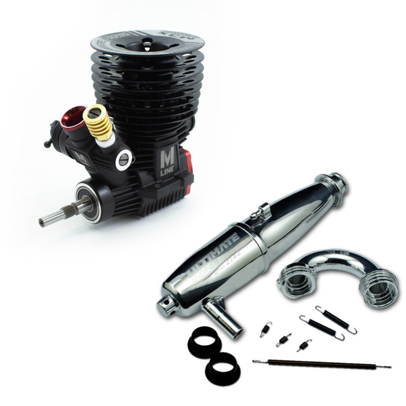 Ultimate Racing M-3X V2.0 .21 Nitro Racing Engine & 2142 PIPE