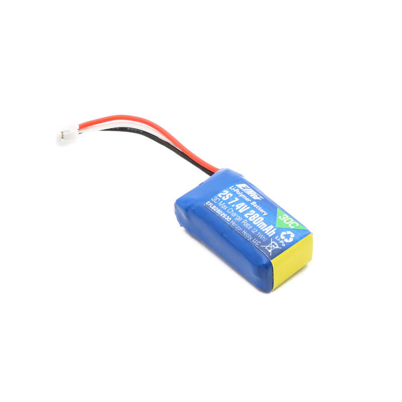 TRK ？？？ E-flite 2S LiPo Battery 30C (7.4V/280mAh) w/UMX Connector