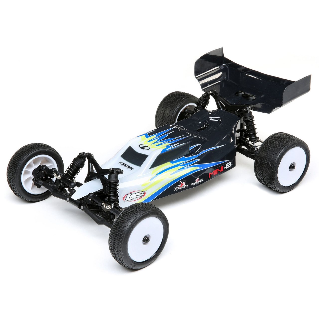 Losi Mini-B 1/16 2WD Buggy - RTR (Brushed) (Black/White) - BeachRC.com