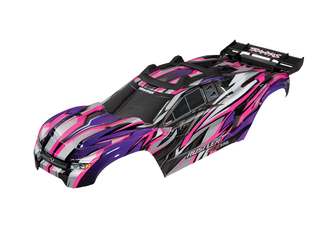 Rustler Purple Shell Traxxas Rustler 4X4 Pre-Painted Body (Pink/Purple) - BeachRC.com