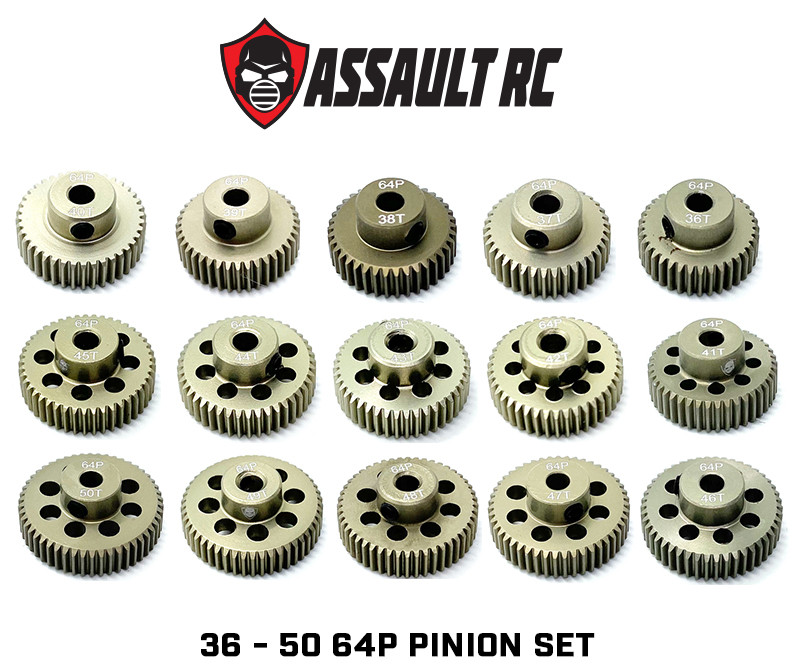 Assault RC 15 Piece 64P Pinion Set (36-50) - Main Image