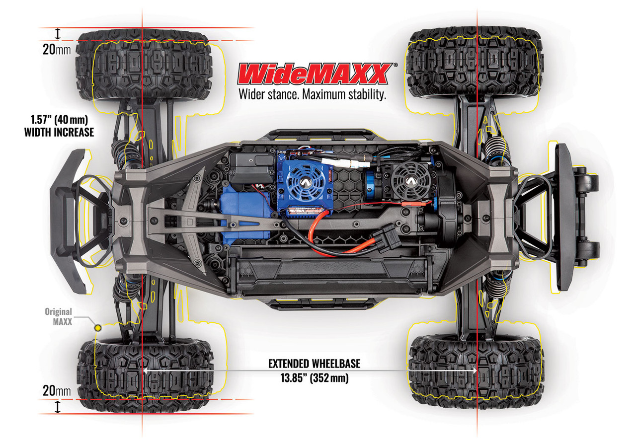 ブラシ Traxxas Wide Maxx 1/10 Scale 4WD Brushless Electric Monster