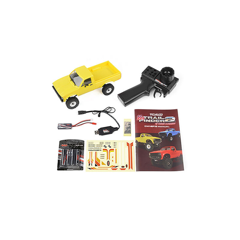 RC4WD 1/24 Trail Finder 2 4WD with Mojave II Hard Body RTR, Yellow