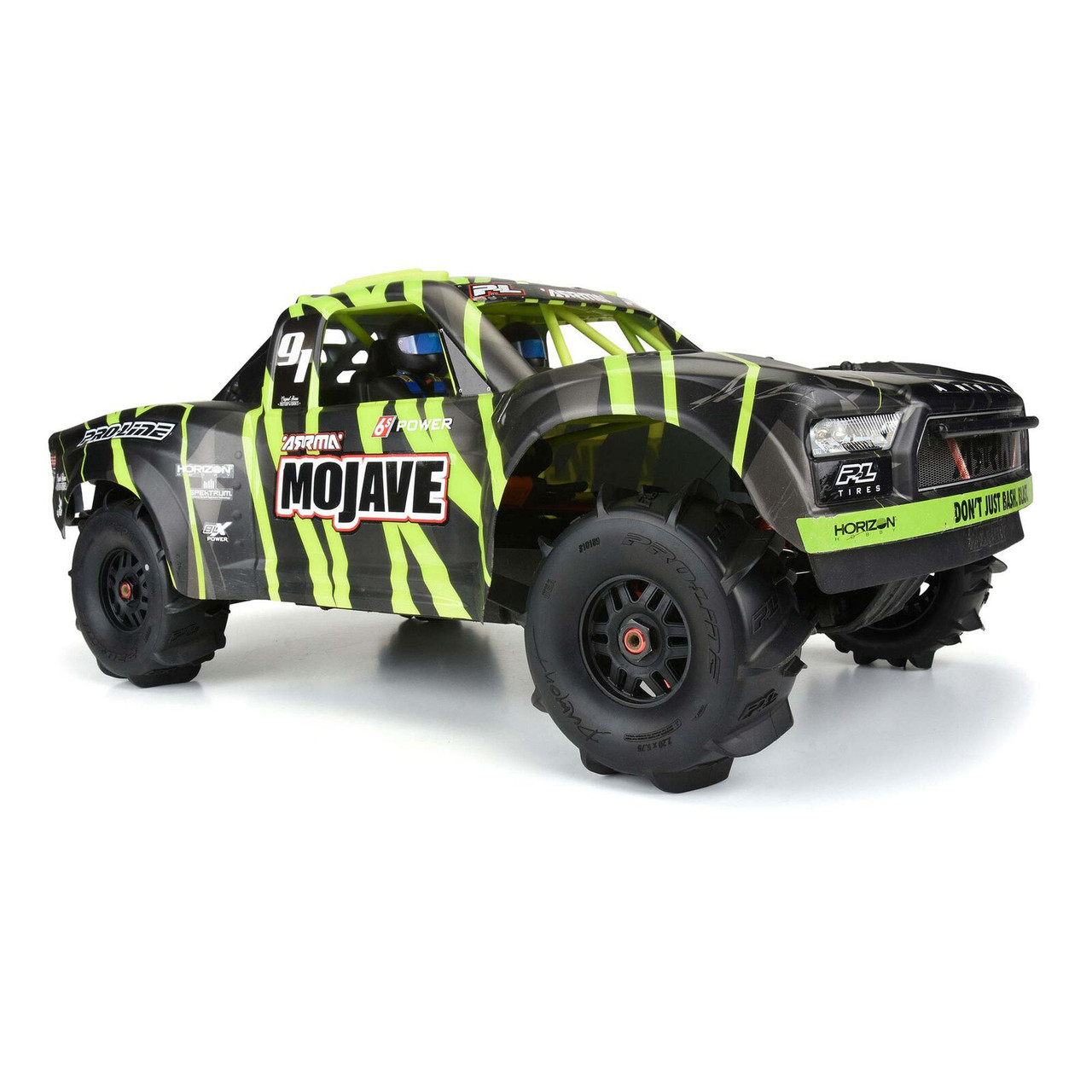 PROLINE 1/7 Dumont Fr/Rr Sand/Snow Mojave Tires Mounted 17mm Blk