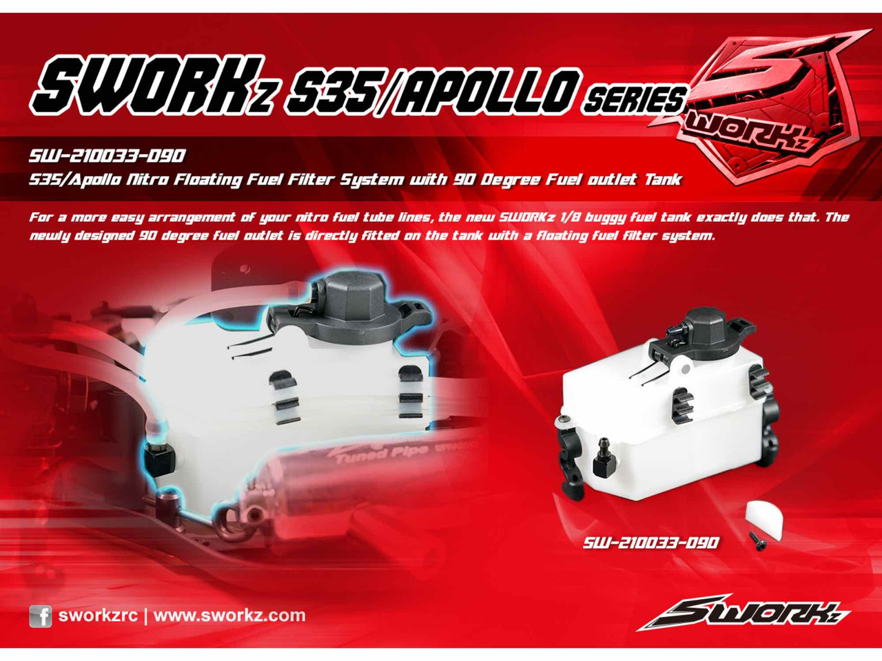 SWORKz Floating Fuel Filter System with 90 Degree Fuel Injectors