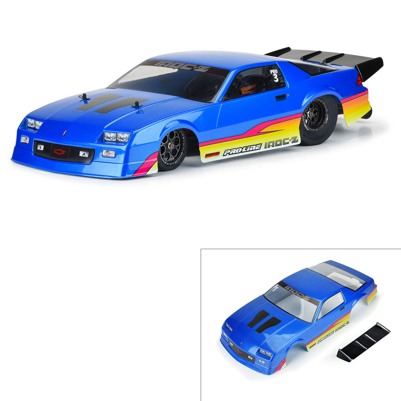 Pro-Line 1/10 Pre-Painted/Cut 1985 Chevy Camaro IROC-Z Blue Body