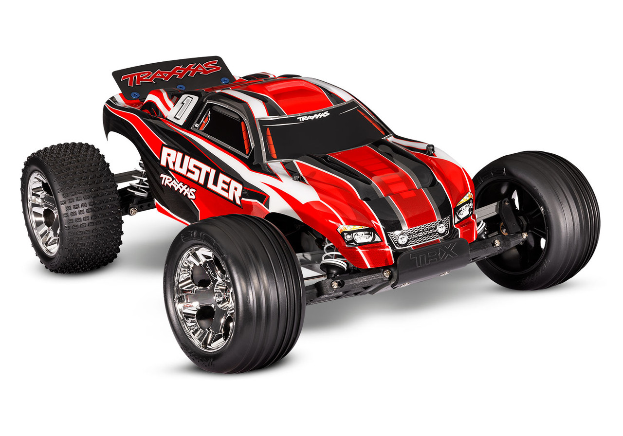 Traxxas Rustler 2wd 1/10 Scale Stadium Truck (Red) - BeachRC.com