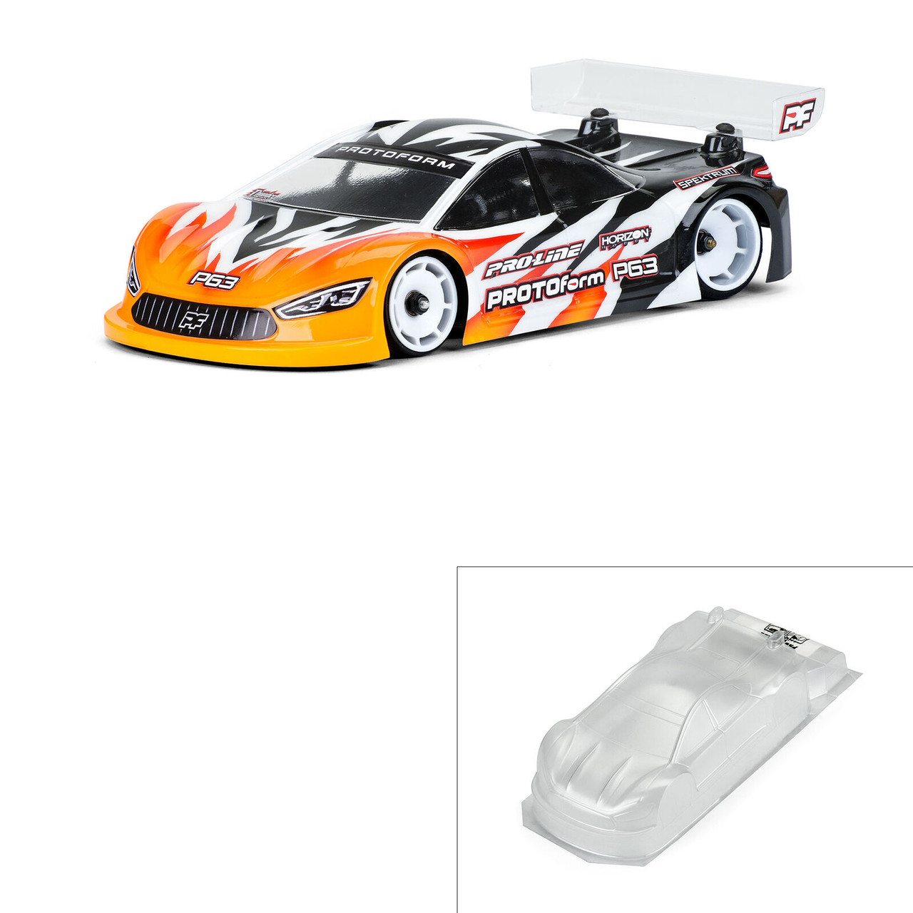 Protoform 1/28 P63 Light Weight Clear Body: Mini-Z & 1/28 Chassis