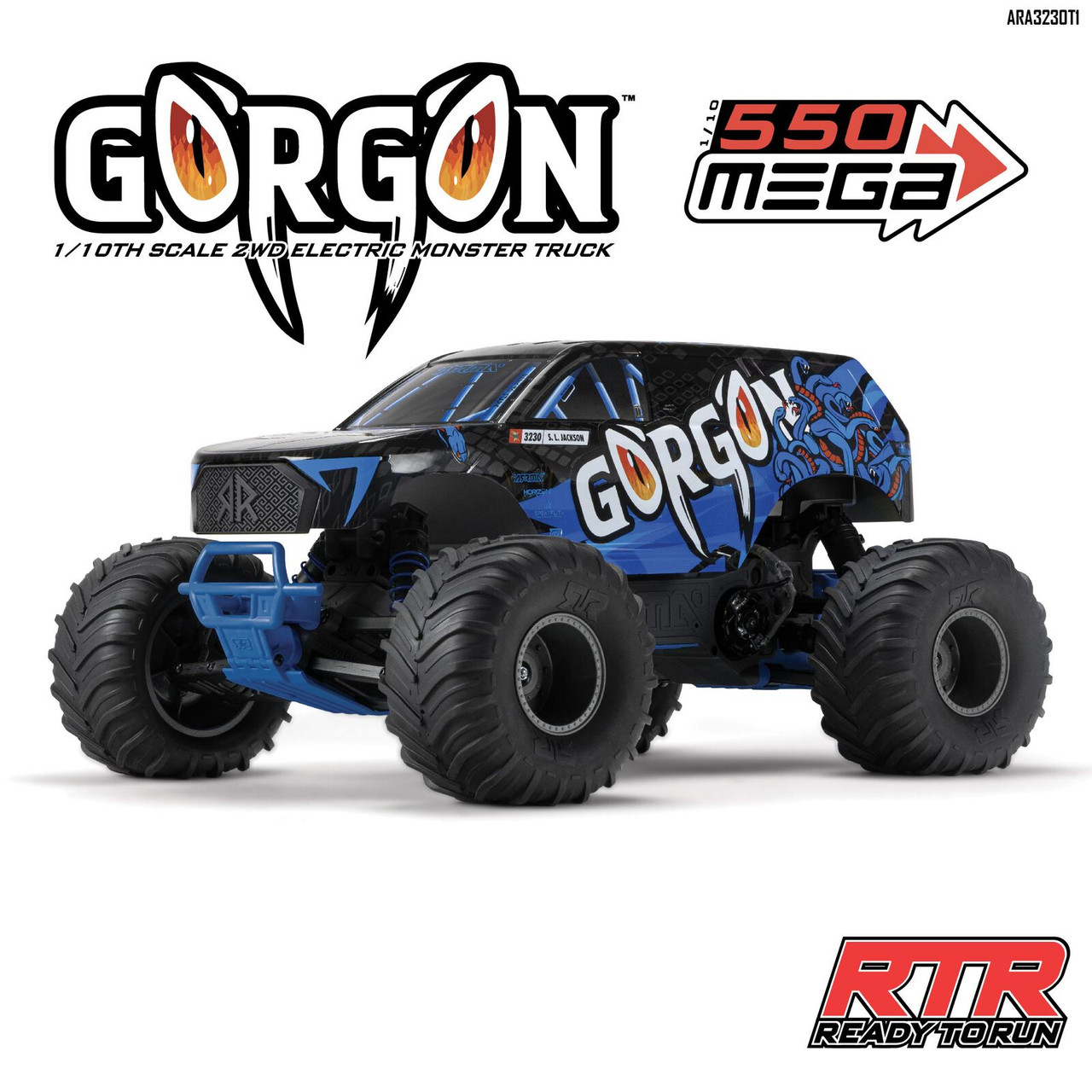 Arrma 1/10 GORGON 4X2 MEGA 550 Brushed Monster Truck RTR - BeachRC.com