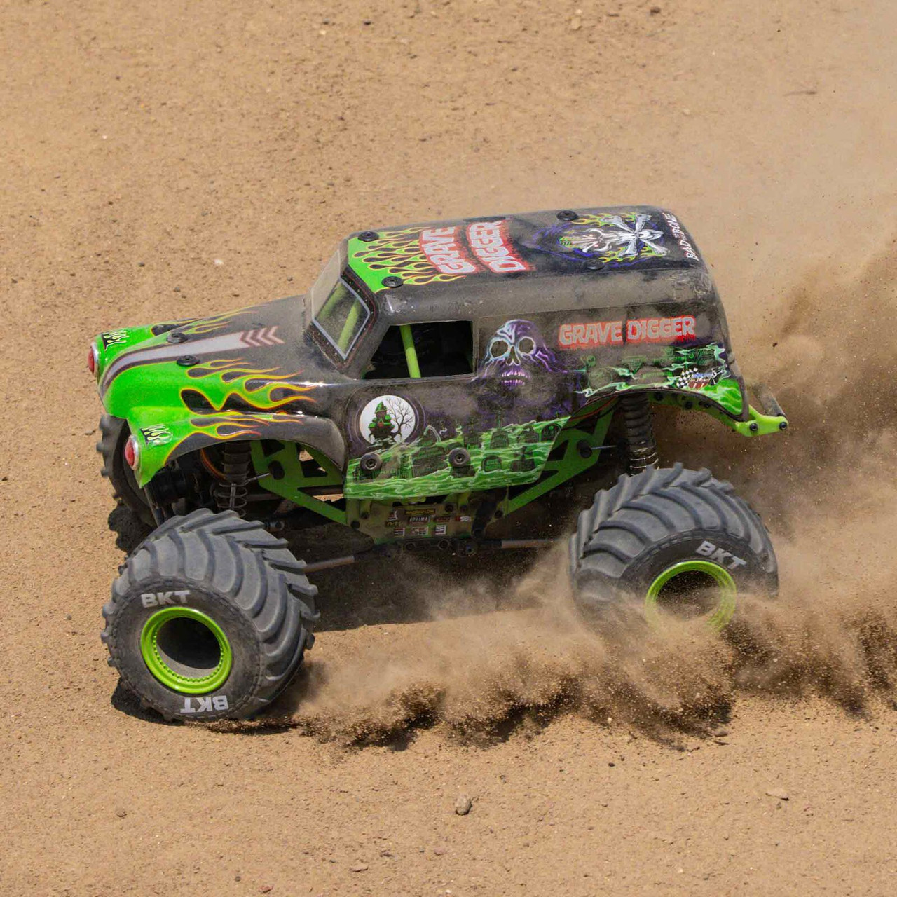 Losi 1/18 Mini LMT 4X4 Brushed Monster Truck RTR, Grave Digger