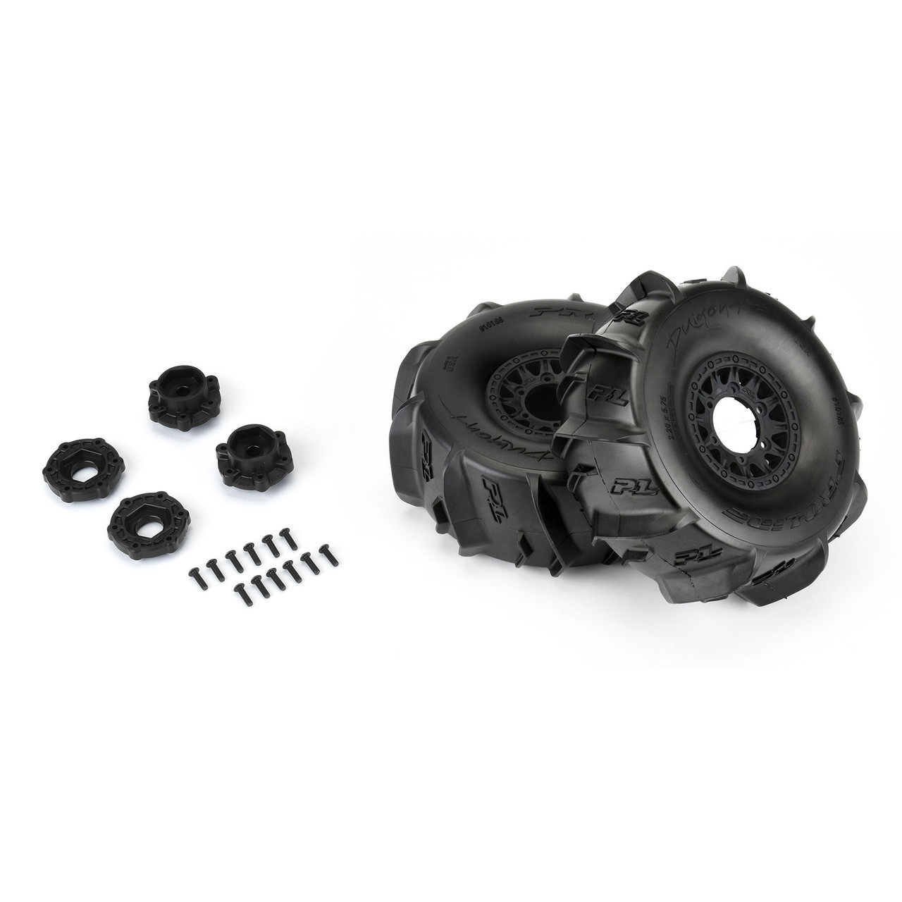 PROLINE 1/7 Dumont Fr/Rr Sand/Snow Mojave Tires Mounted 17mm Blk