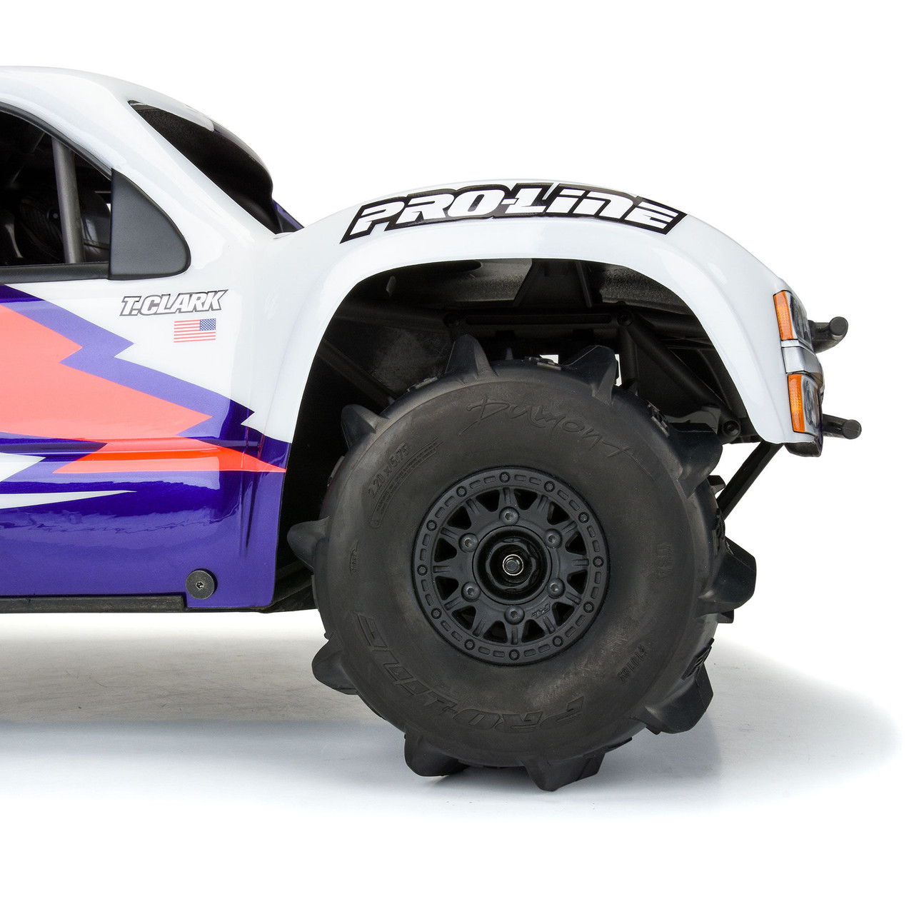 PROLINE 1/7 Dumont Fr/Rr Sand/Snow Mojave Tires Mounted 17mm Blk