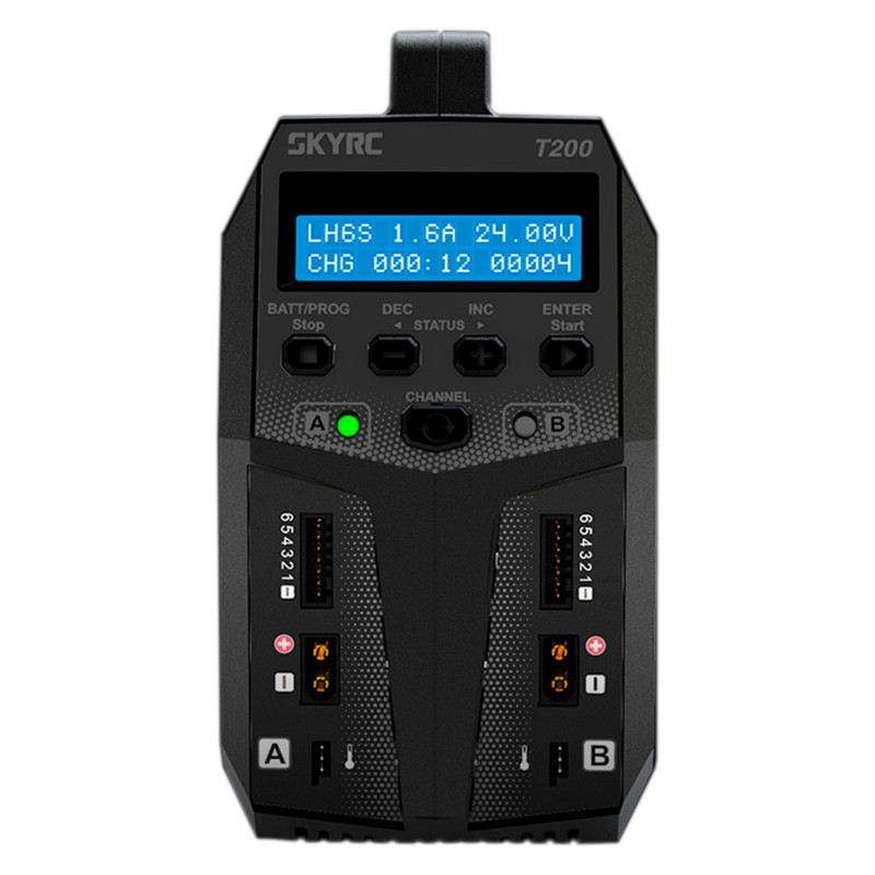 SKYRC T200 Duo LIPO 1-6S 12A 2X100W 240V AC / 12V DC Charger
