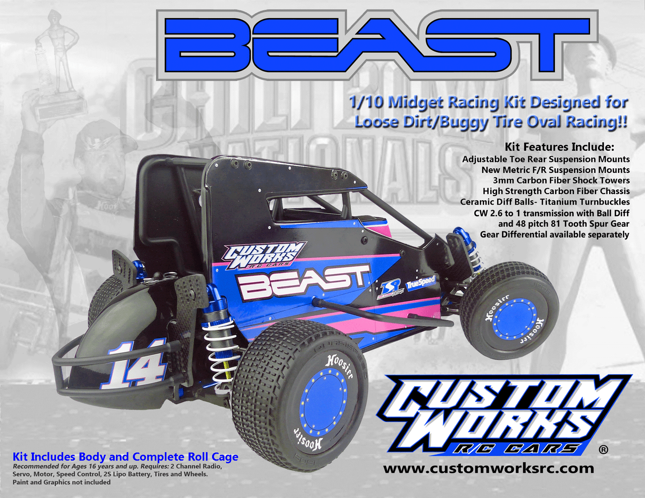 Custom Works Beast Midget Kit - BeachRC.com