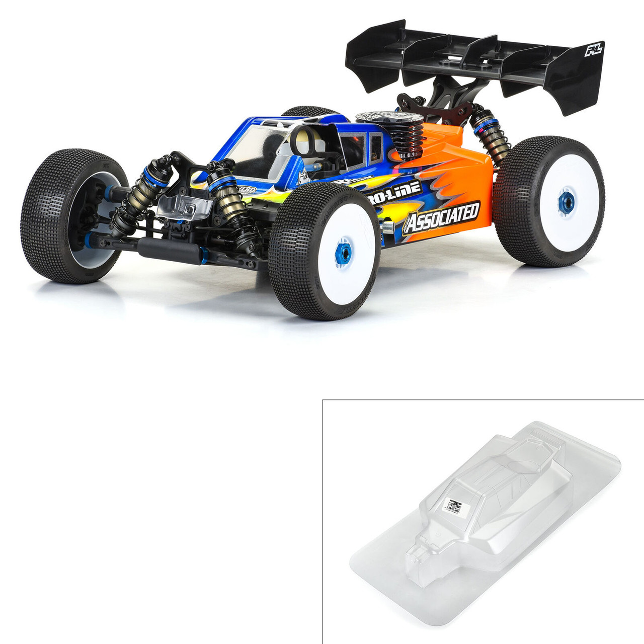 Proline 1/8 Sector Clear Body: AE RC8B4.1 - BeachRC.com