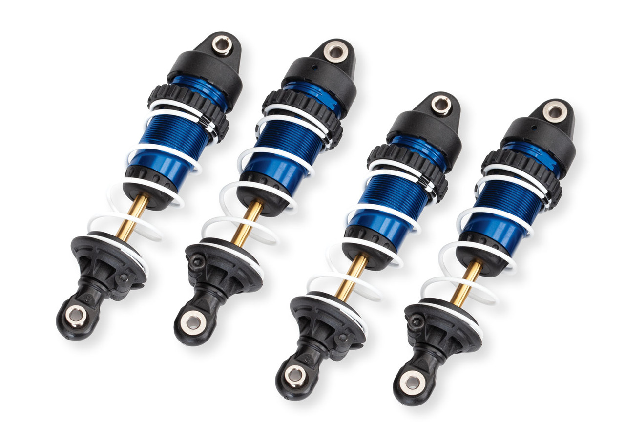 Traxxas Mini MAXX/XRT Blue Aluminum Mini GTR Long Shocks & Springs