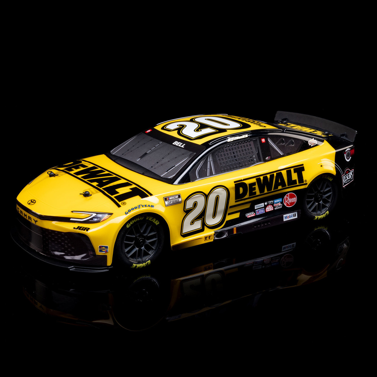 Losi 1/12 NASCAR RC Racecar Christopher Bell® #20® 2025 DEWALT