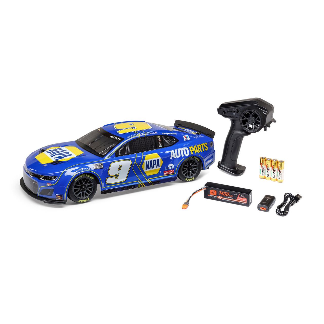 Losi 1/12 NASCAR RC Racecar Chase Elliott No. 9 2025 NAPA