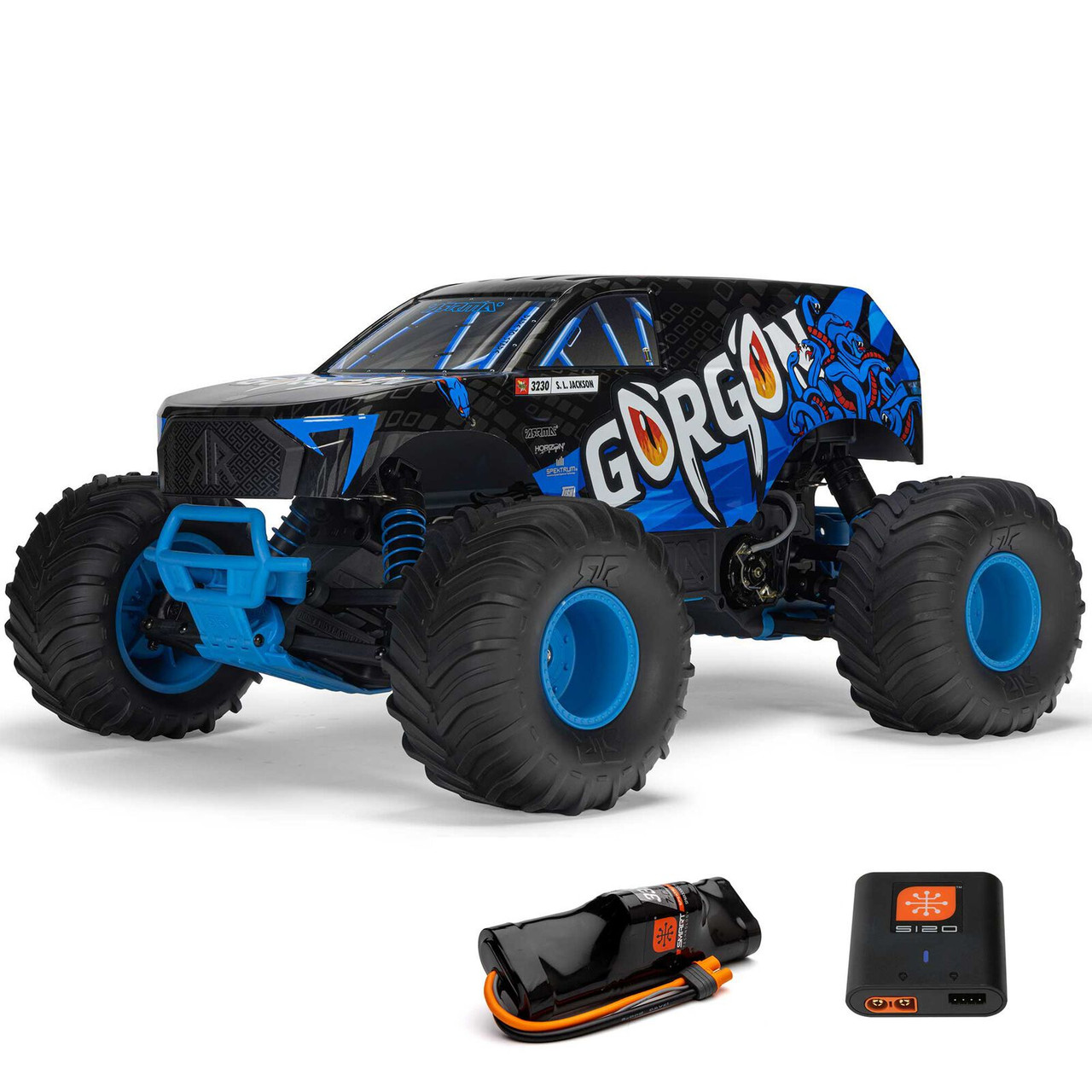 ARRMA GORGON 1/10ラジコン ブラック/ブルー RTRセット ARA3230ST5__08332.1753908264.