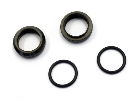 はと Kyosho Big Bore Shock Spring Pre-Load Collar Set (Gunmetal) (2