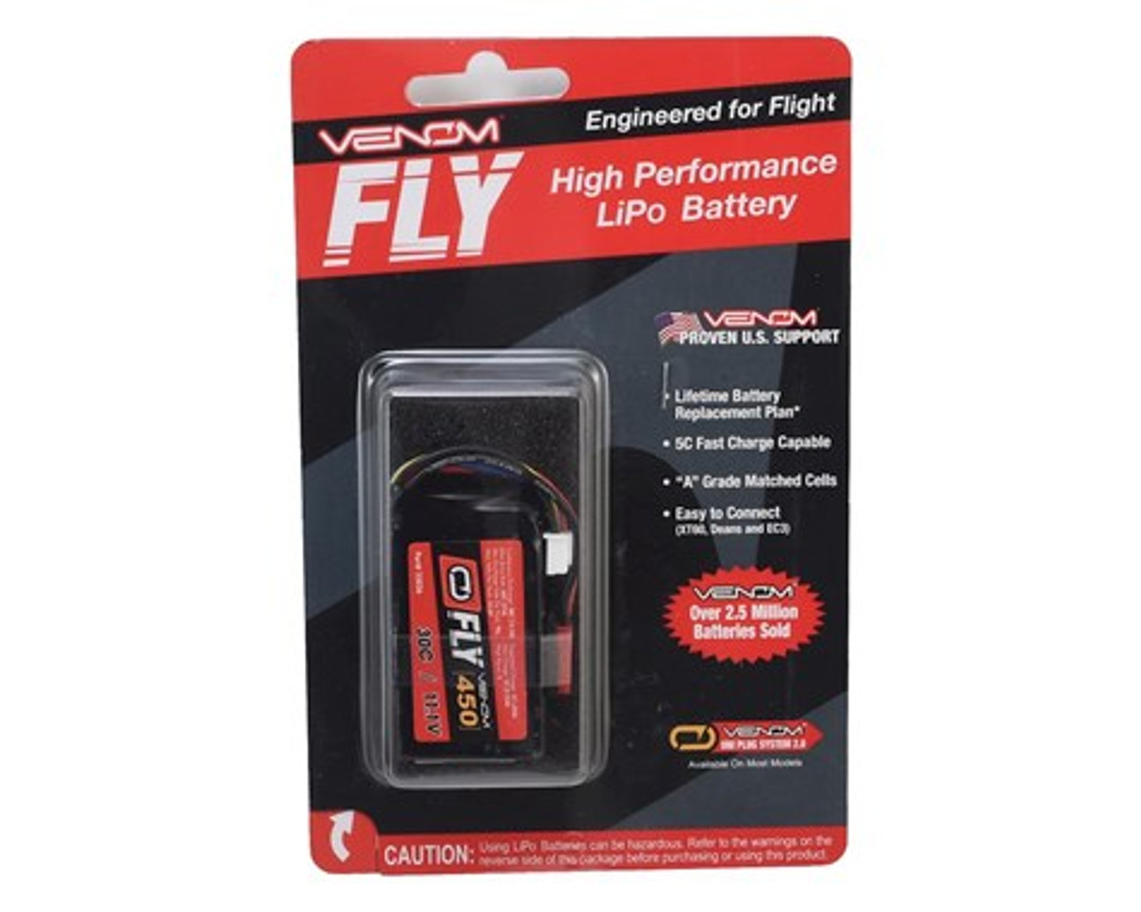 Venom 450mAh 3S 11.1V 30C LIPO (JST) - BeachRC.com