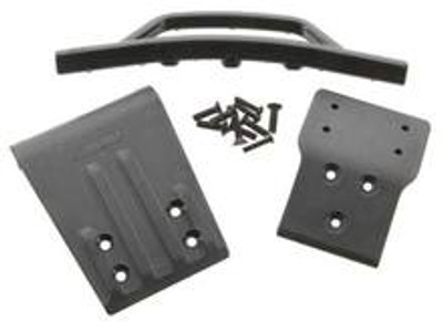 RPM FRONT BUMPER + SKID PLATE - SLASH 4X4 (BLACK) (RPM80022) RPM FRONT BUMPER + SKID PLATE - SLASH 4X4 (BLACK) (RPM80022)