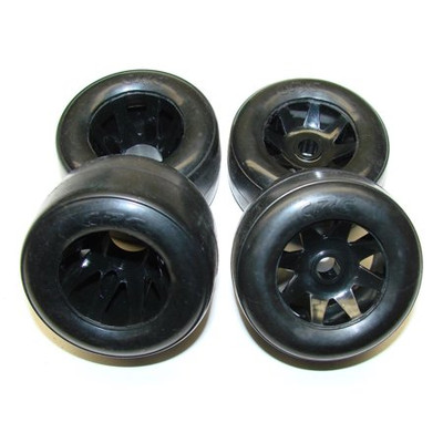 Calandra Racing Concepts Front & Rear Mounted RT1 Tires on Black GTR Wheels (4) PAN Calandra Racing Concepts Front & Rear Mounted RT1 Tires on Black GTR Wheels (4) PAN