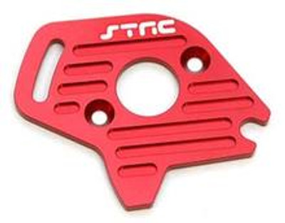 STRC BILLET FINNED MOTOR PLATE - SLASH 4X4 (RED) STRC BILLET FINNED MOTOR PLATE - SLASH 4X4 (RED)